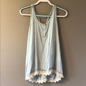 Flowy denim tank
